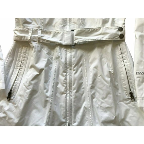 The North Face White Long Trench Coat Rain Jacket XS, Long, Detachable Hood - Picture 8 of 15